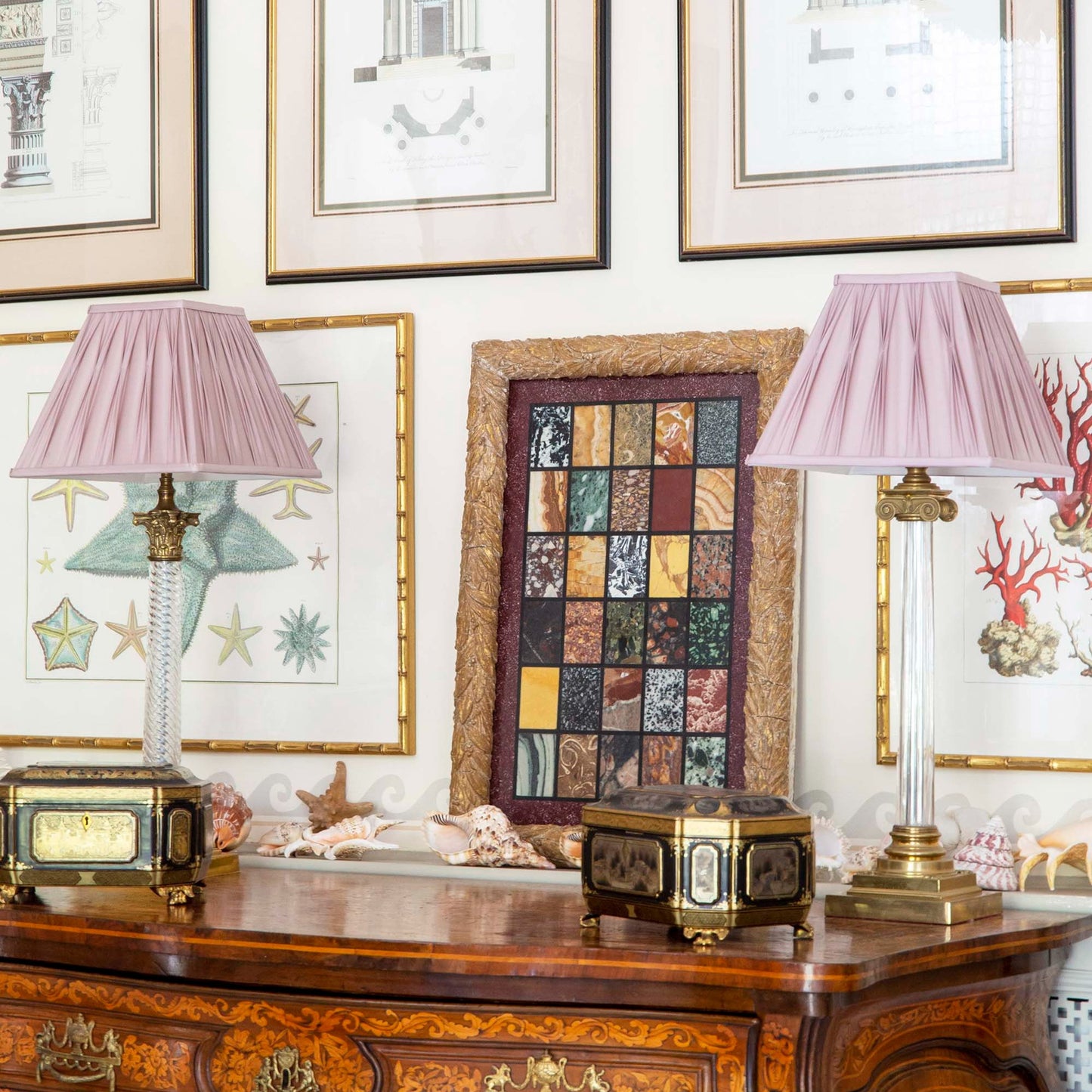 Large Pair of Coral and Starfish Prints