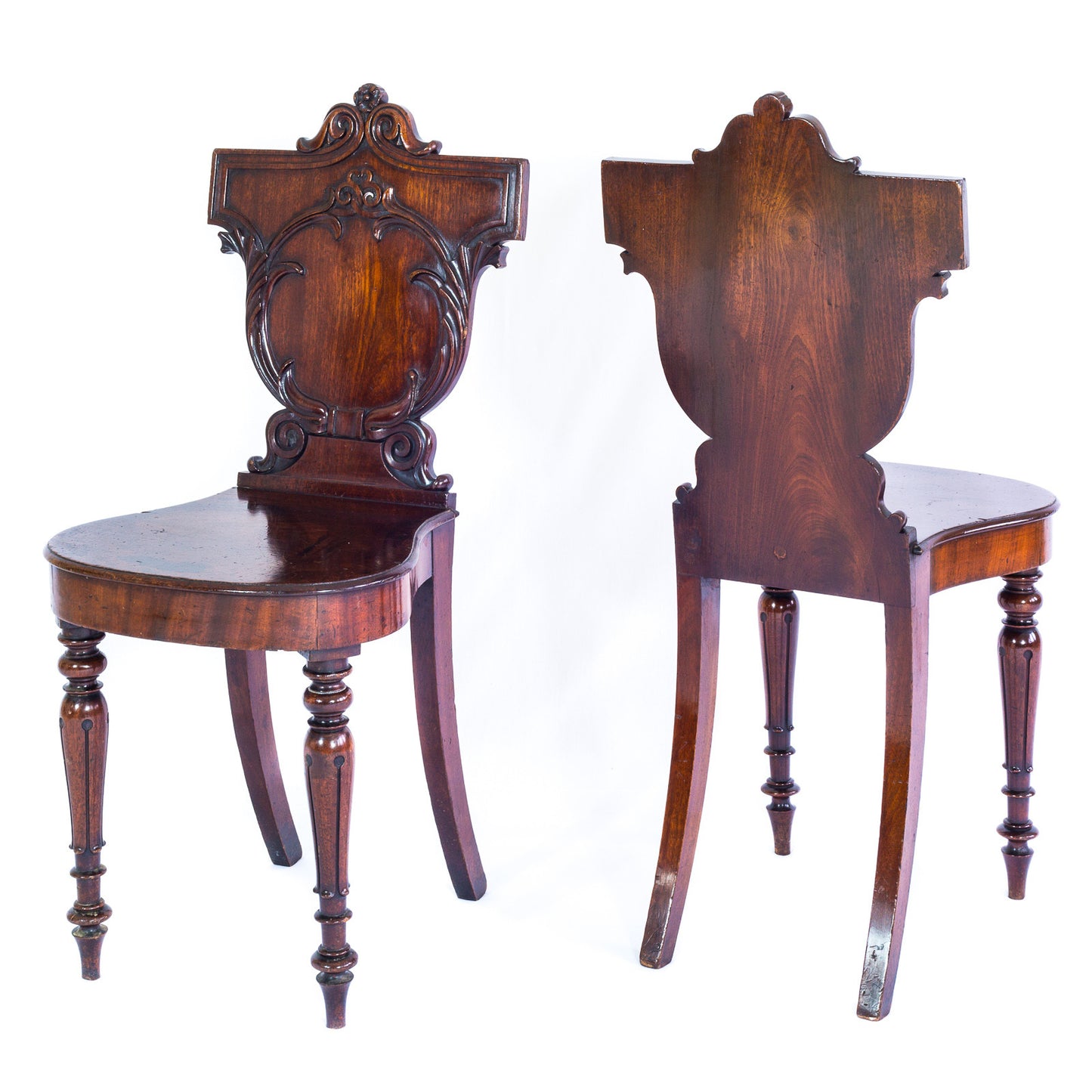 Fine Pair of Regency Hall Chairs
