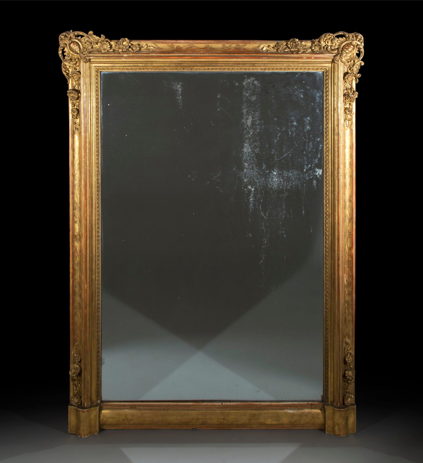 Fine 19th Century Gilded Overmantel Mirror