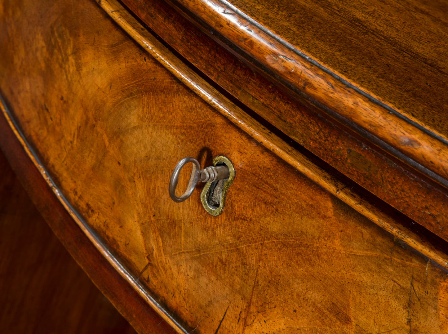 George III Serpentine Kneehole Desk or Chest of Drawers
