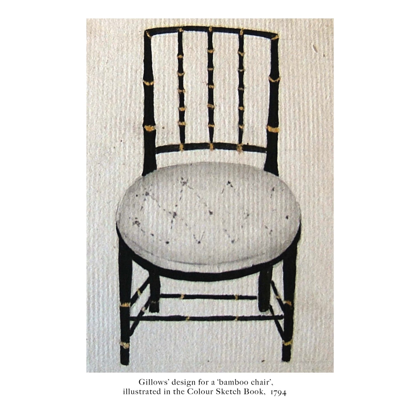 George III Painted Faux Bamboo Armchair