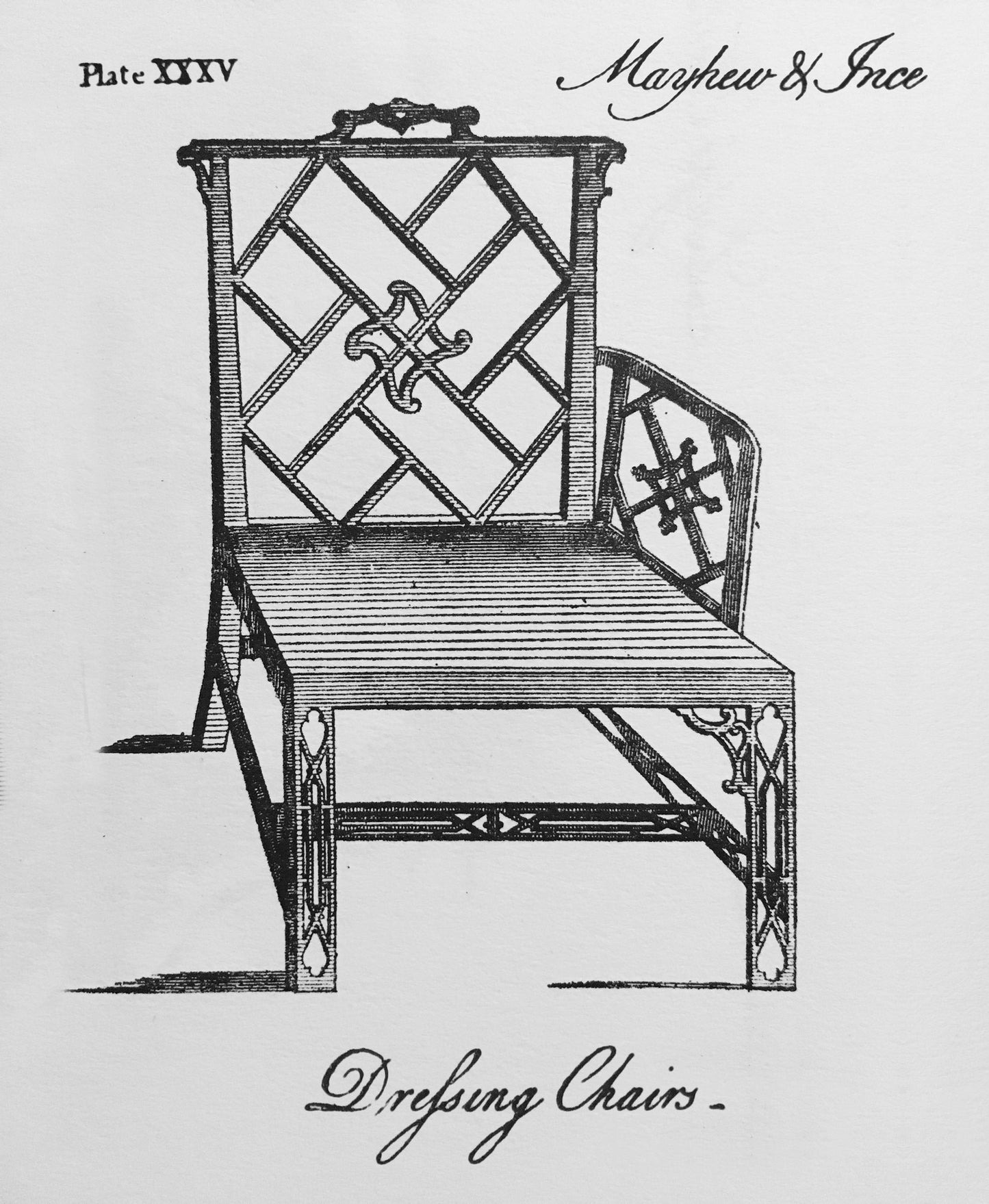 Pair of George III Chinoiserie Armchairs, to a design by Mayhew & Ince