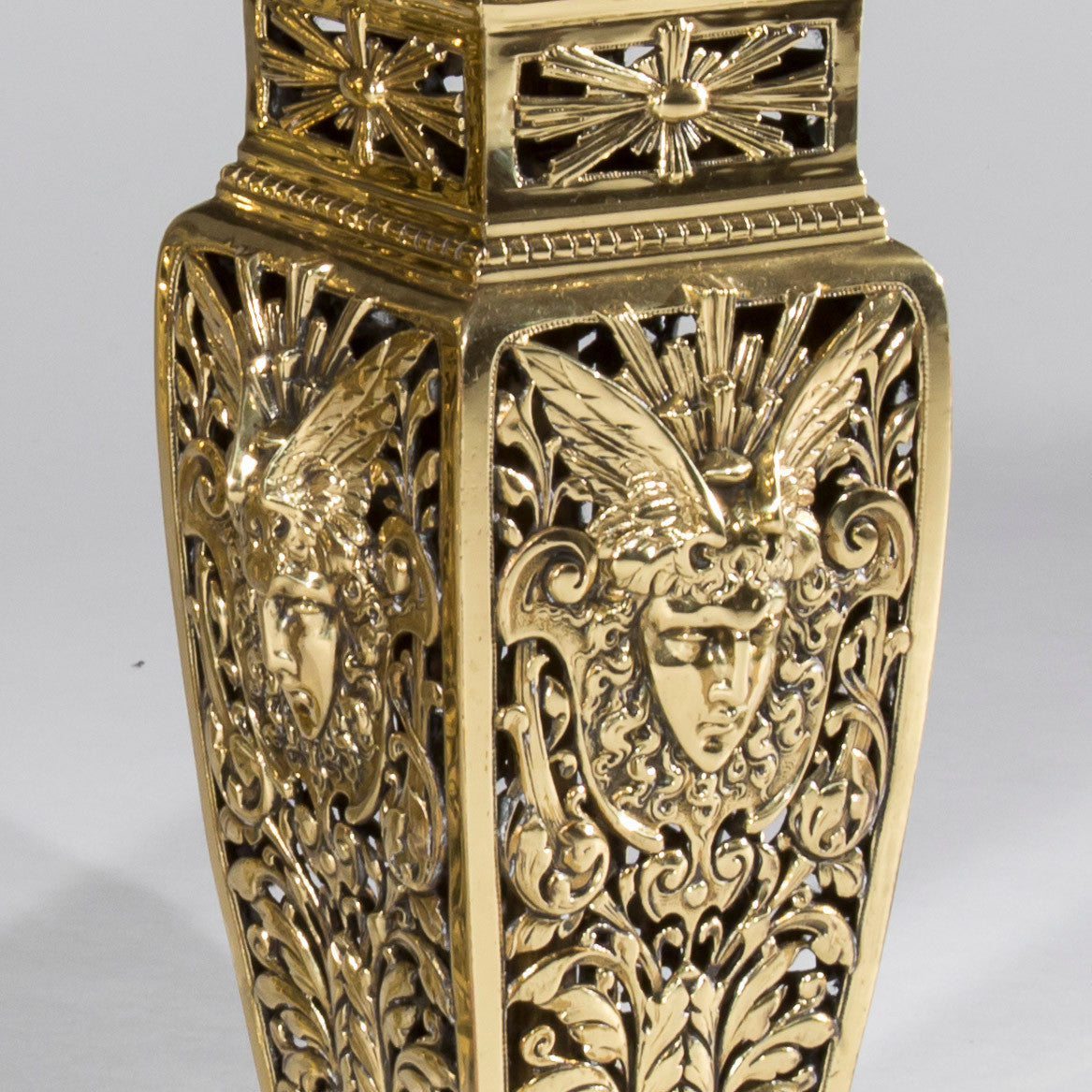 Fine Pair of Belle Epoque Brass Table Lamps