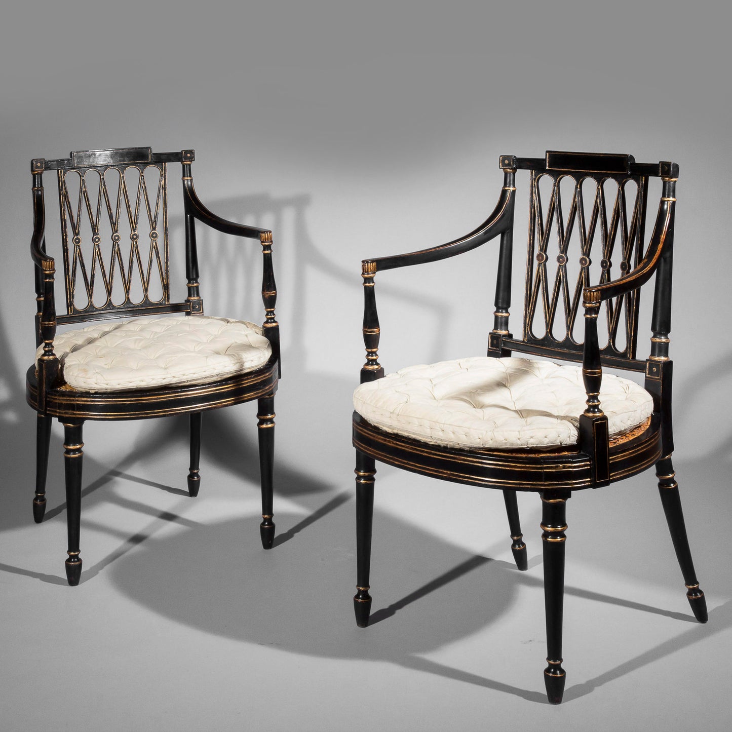 Pair of George III Garforth Armchairs, attributed to Gillows