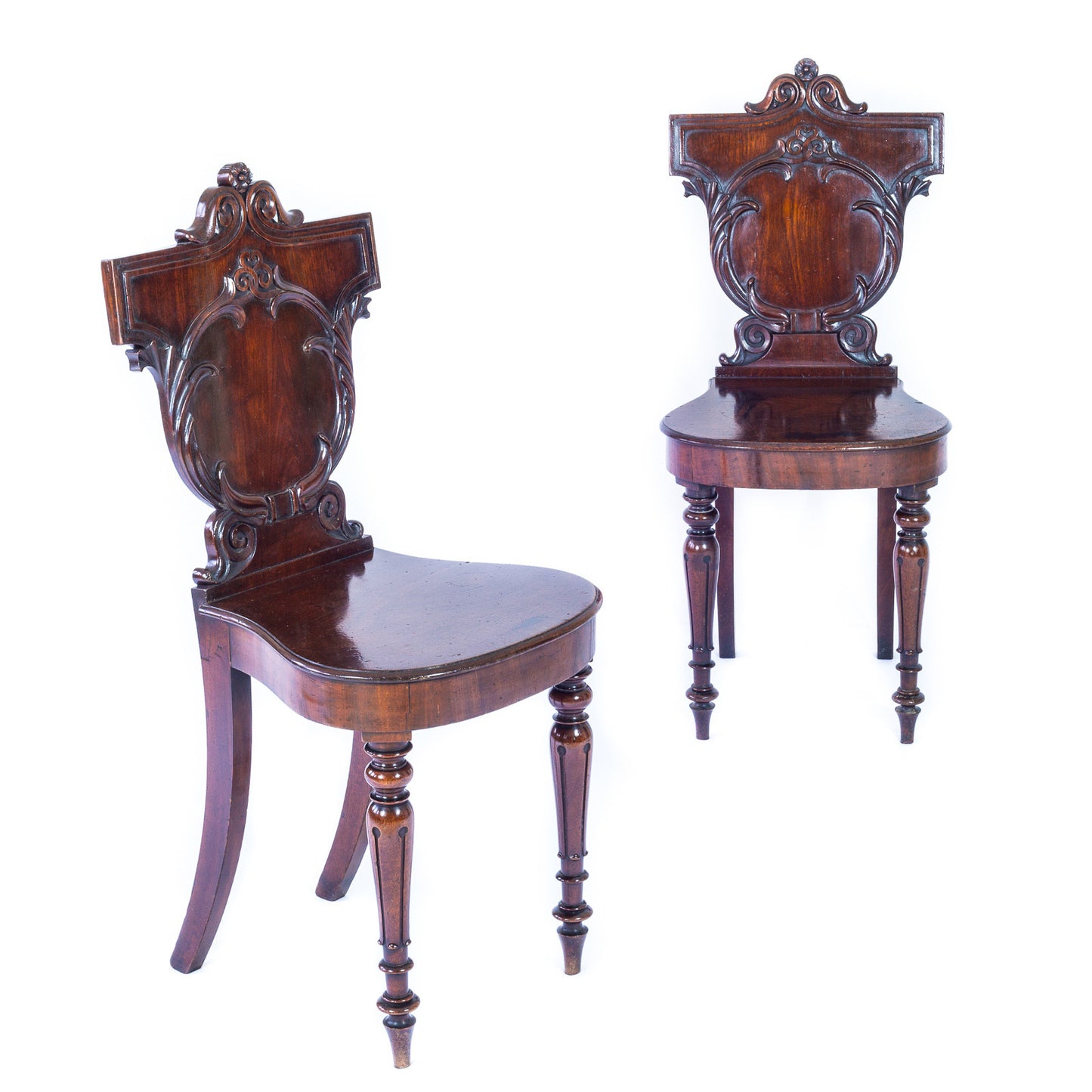 Fine Pair of Regency Hall Chairs