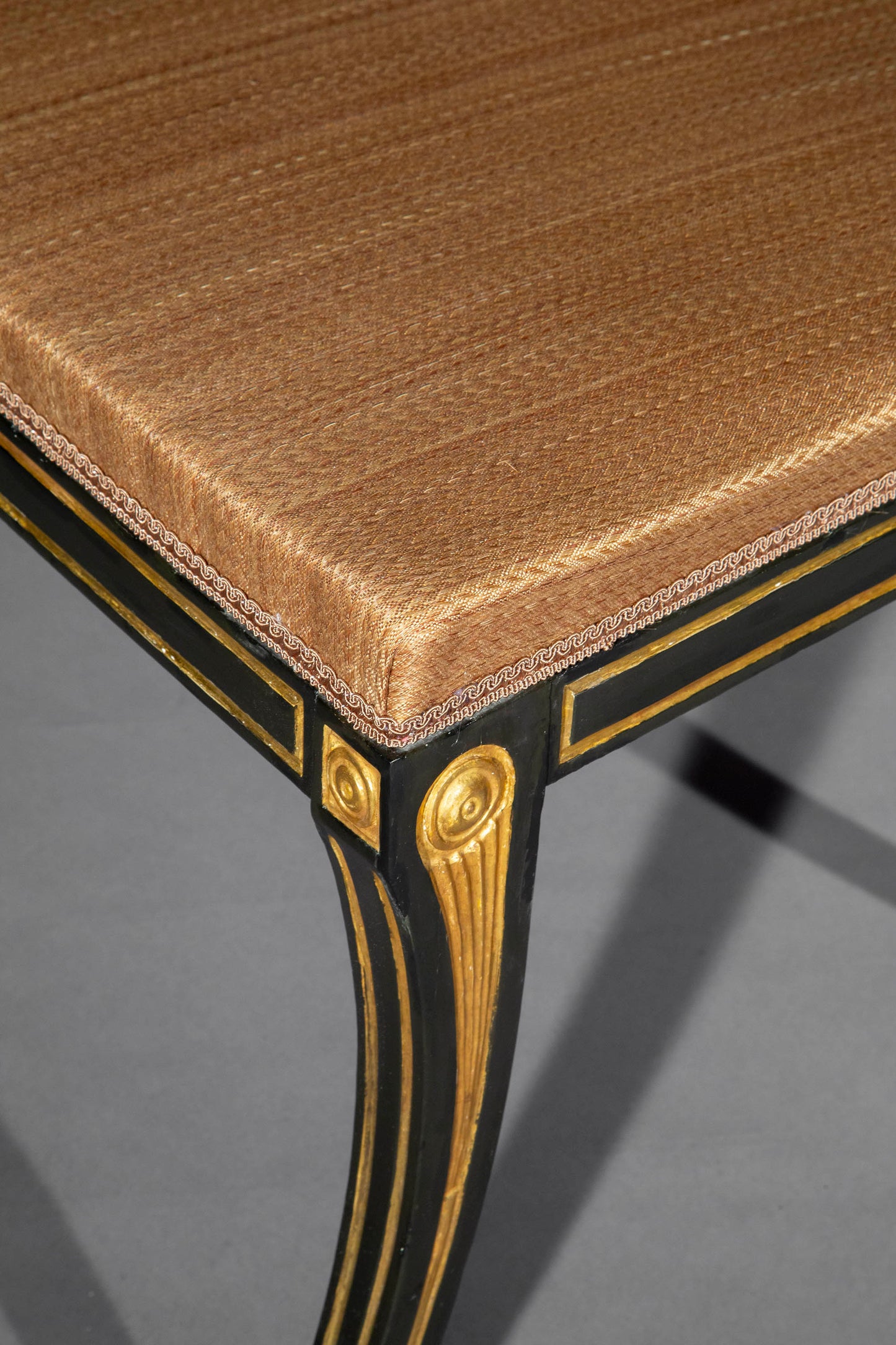 Pair of Regency Painted and Gilt Klismos Chairs