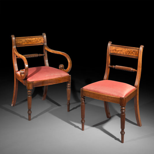 Fine Set of Twelve Regency Dining Chairs