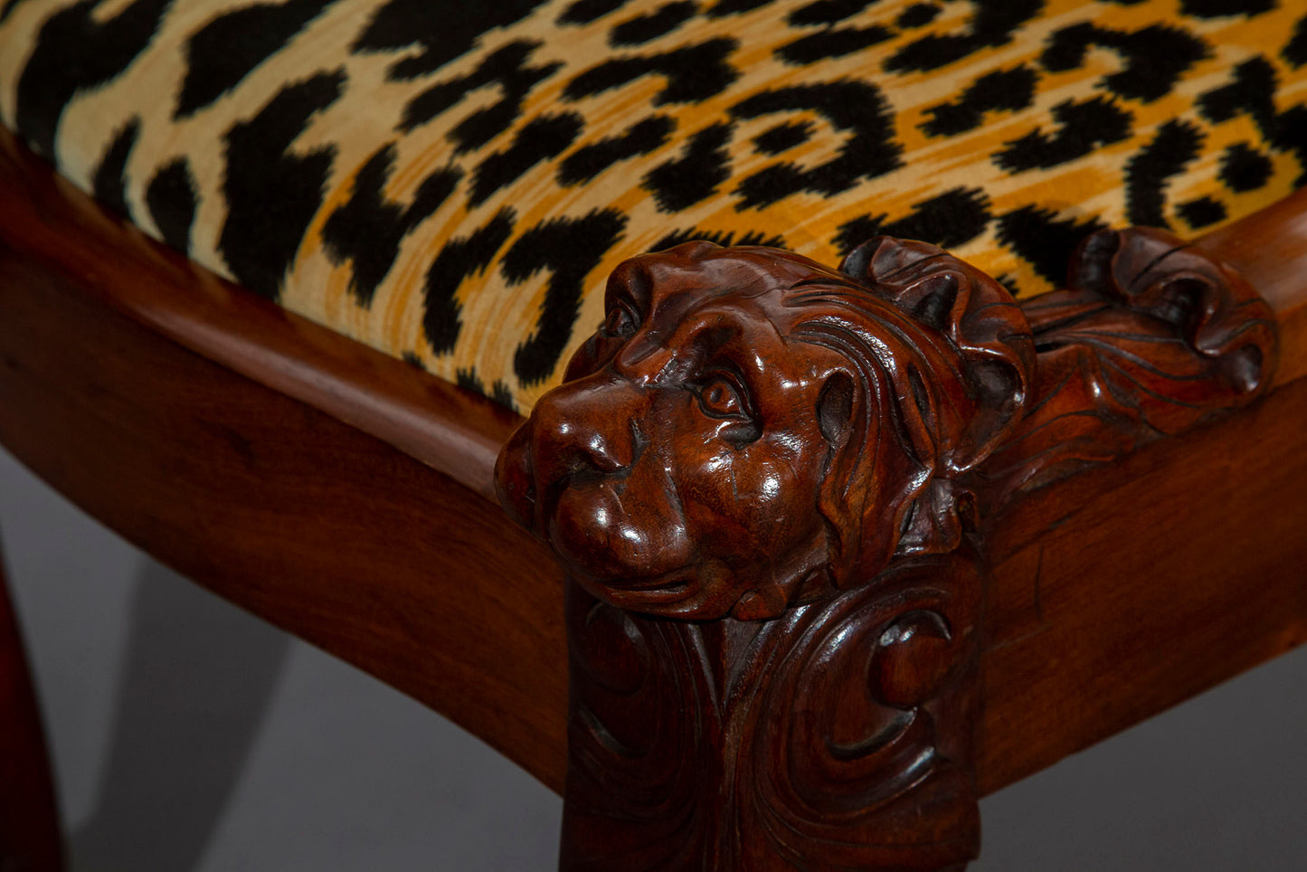 Pair of 19th Century Lions Head Chairs