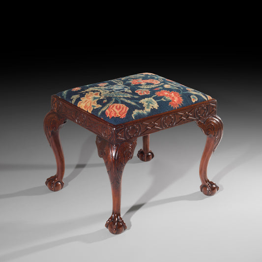 Fine George II Walnut Needlework Stool