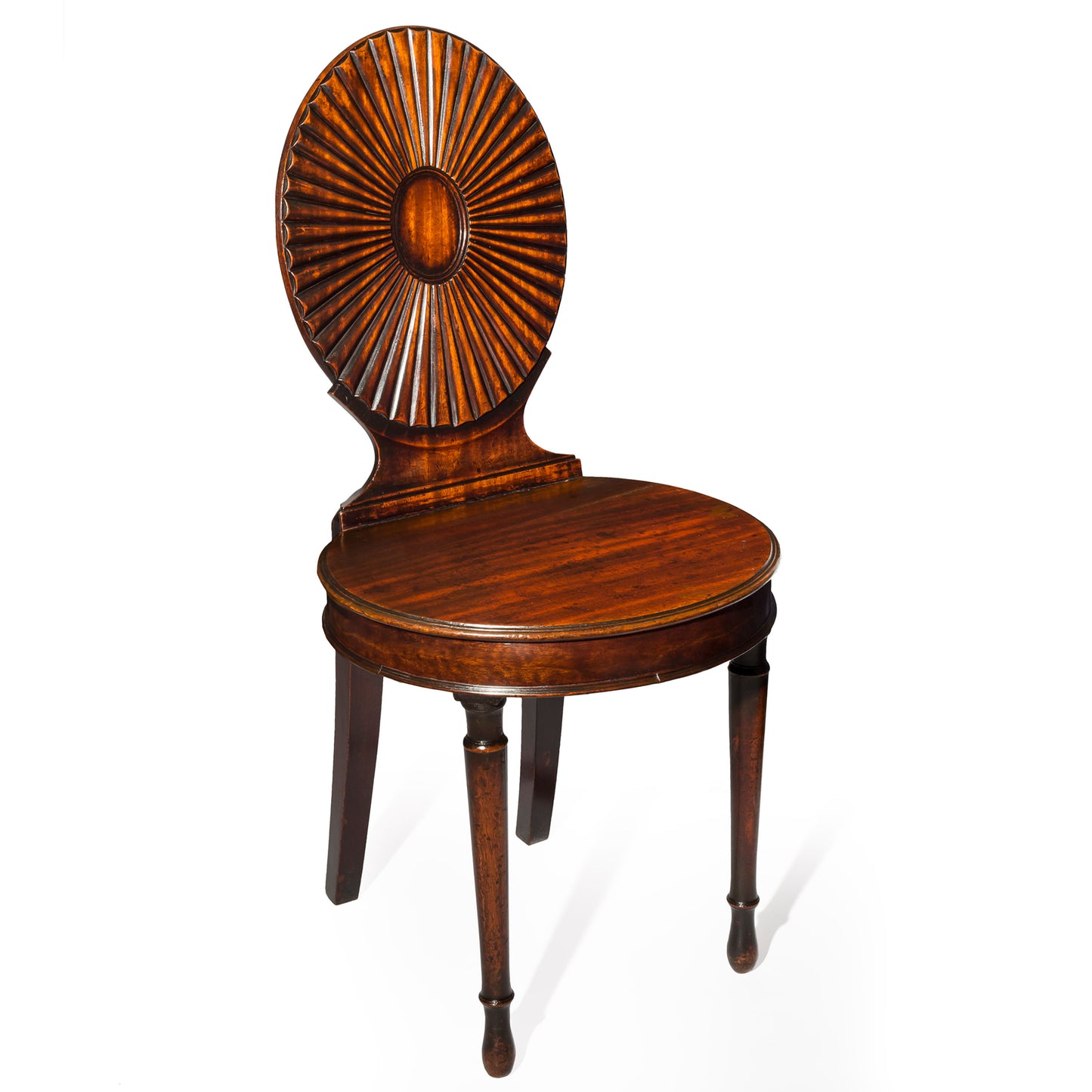 Fine Pair of George III Hall Chairs, Manner of Mayhew and Ince