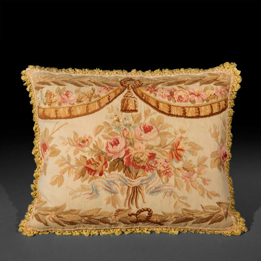 Large 18th Century Aubusson Tapestry Cushion