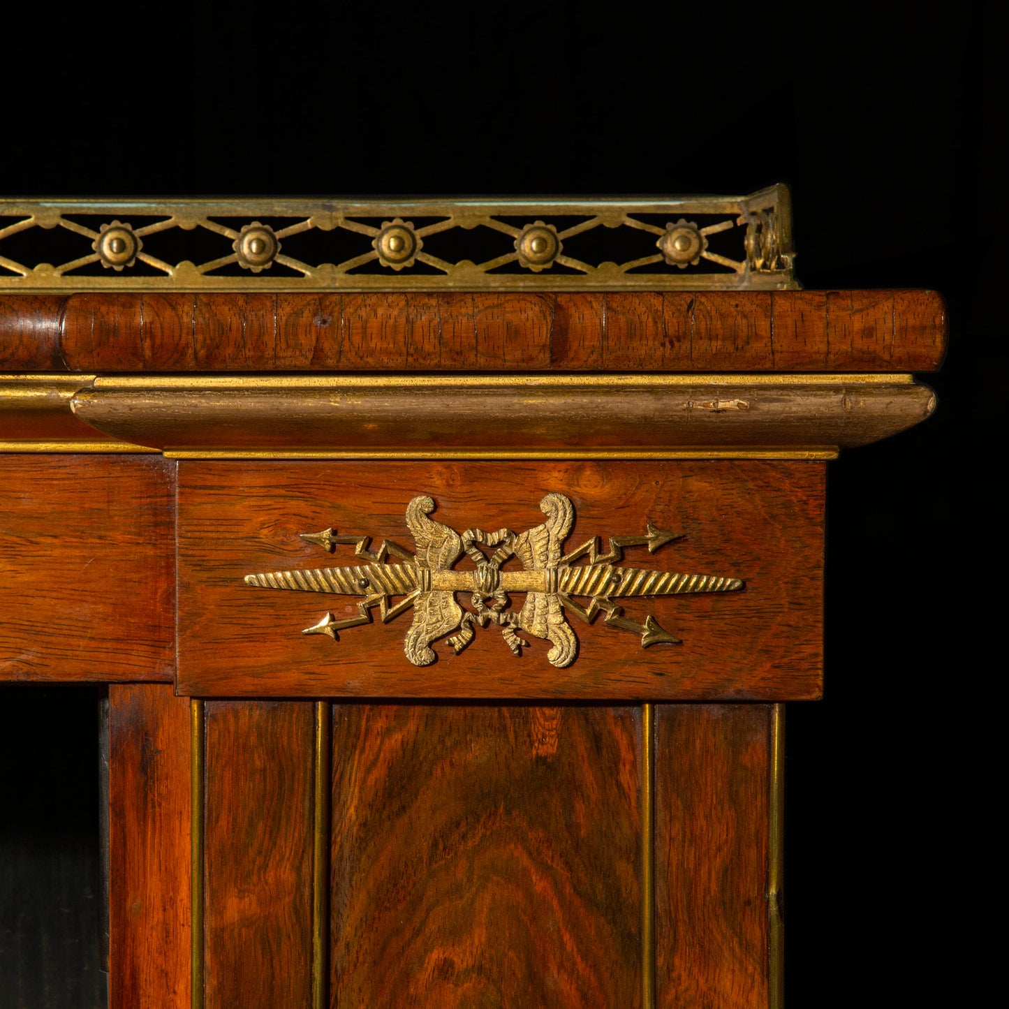 Fine Regency Ormolu Mounted Open Bookcase
