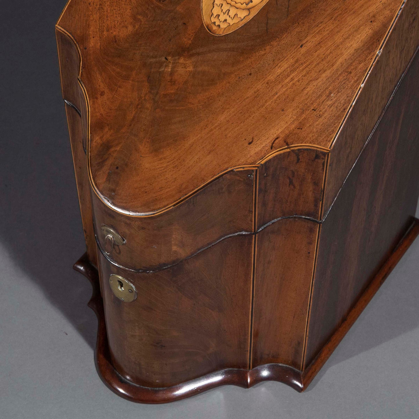 Georgian Serpentine Cutlery Box or Stationery Box