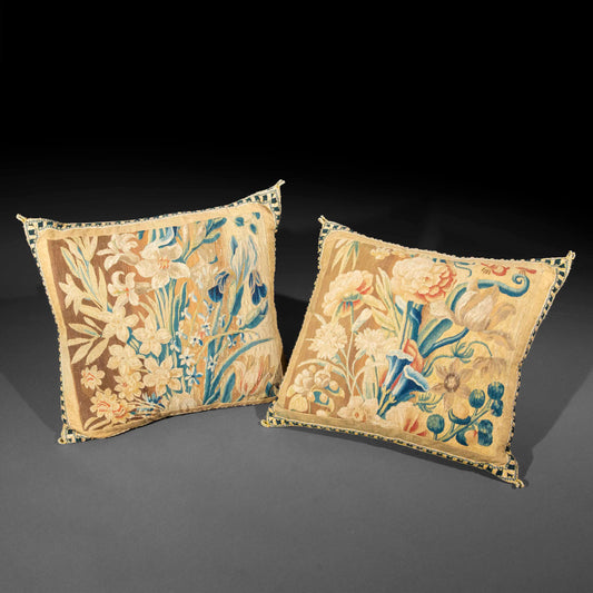 Fine Pair of 17th Century Tapestry Cushions