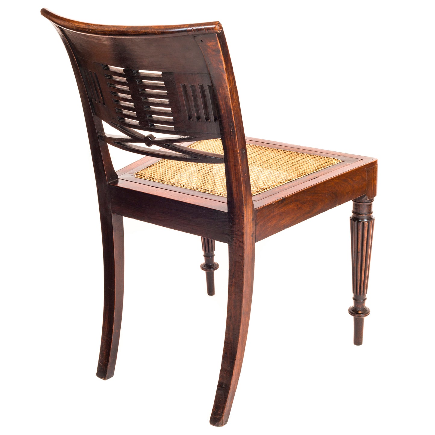 English Colonial Regency Padouk Side Chair