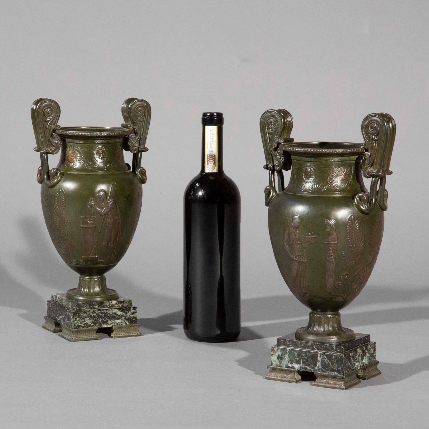 Pair of 19th Century Grand Tour Volute Kraters