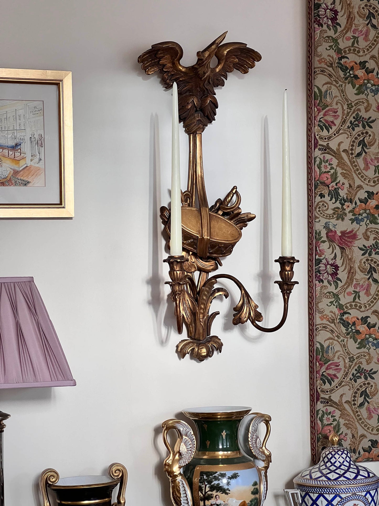 Pair of 19th Century Giltwood Wall Lights or Sconces