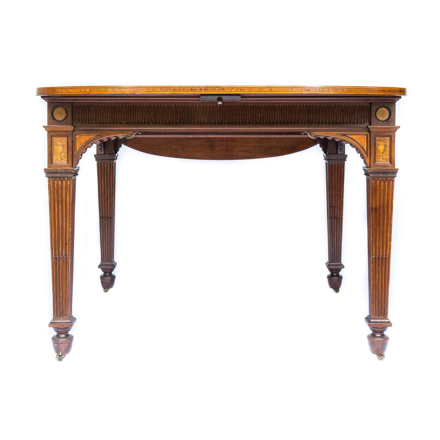 Exceptional Neoclassical Library Table by Howard & Sons