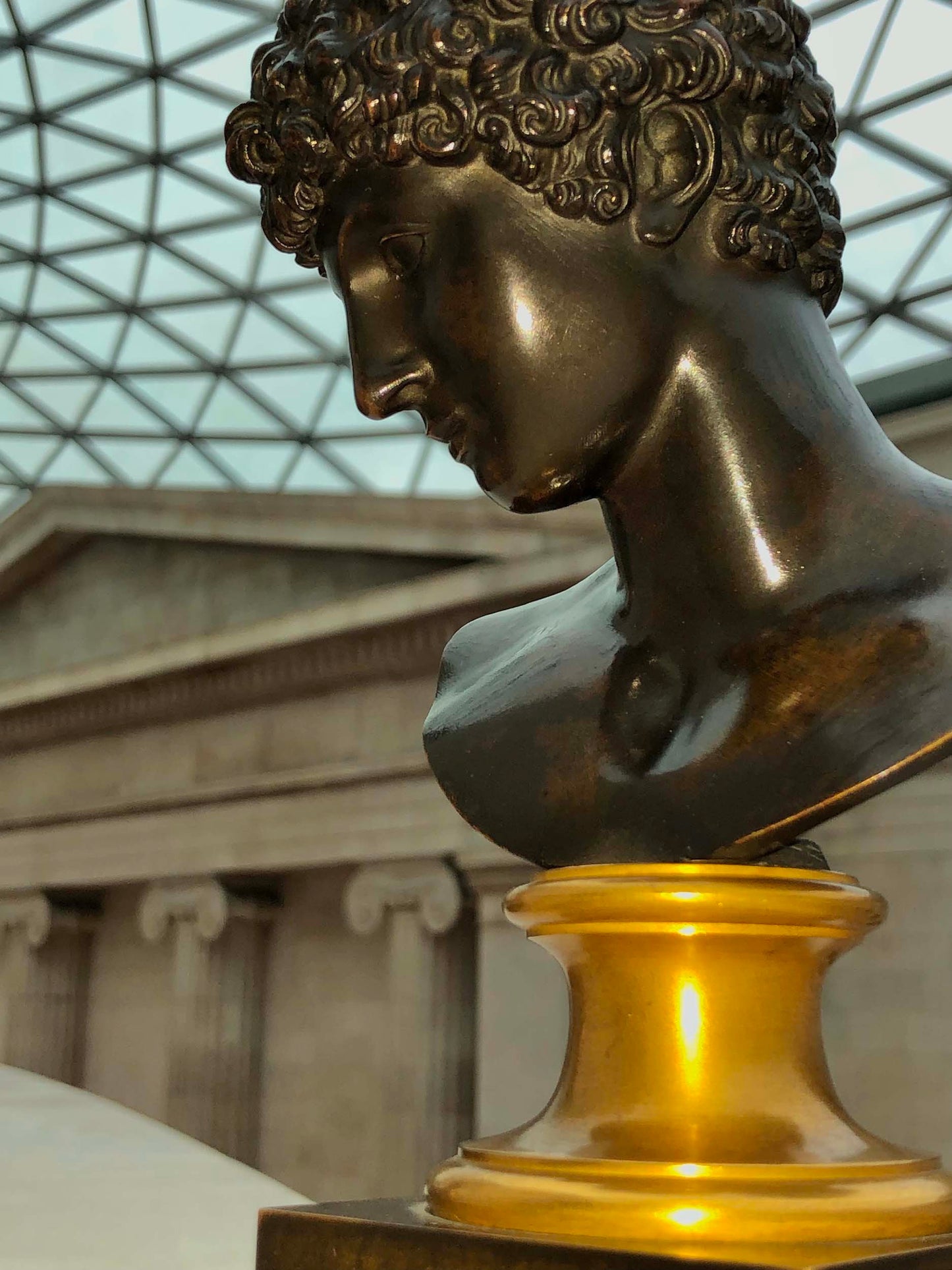 Fine Pair of Bronze Busts of Antinous and Venus