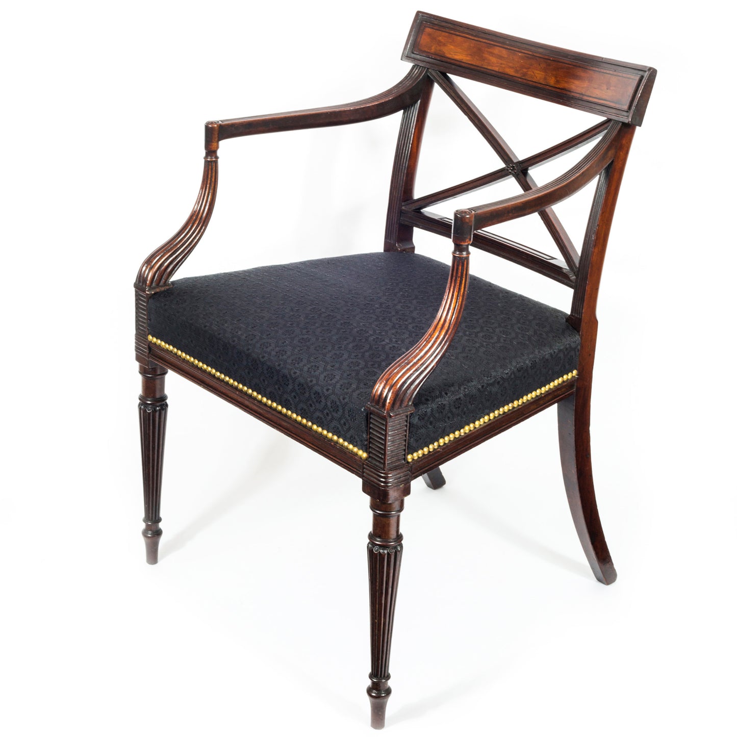 Fine George III Mahogany Armchair, Attributed to Gillows