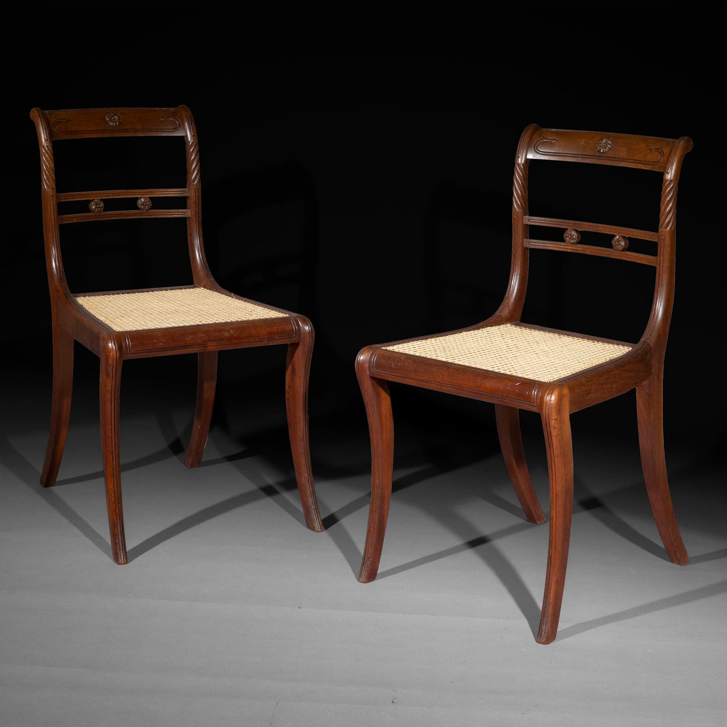 Set of Six Regency Klismos Chairs, attributed to Gillows
