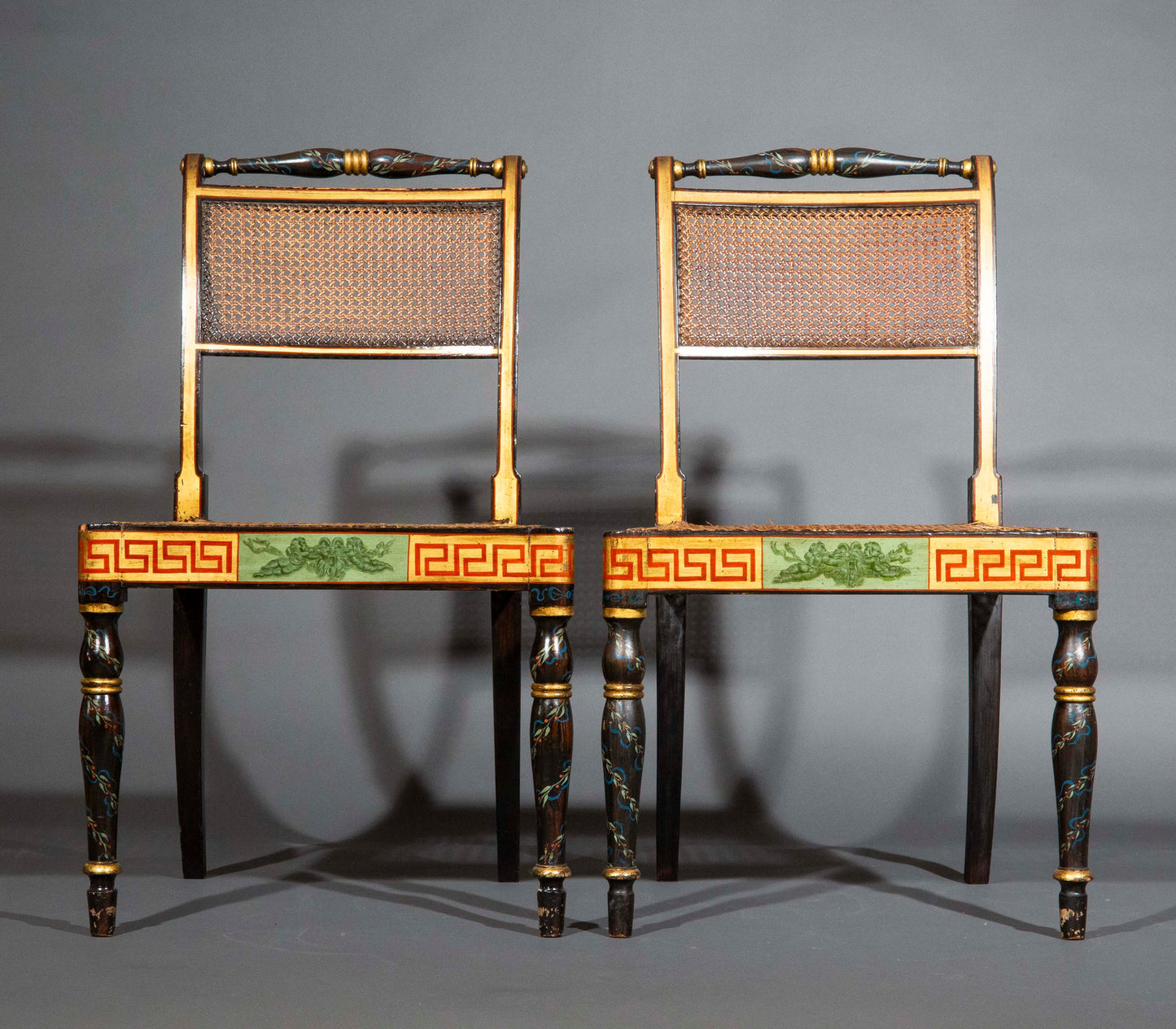 A Pair of Regency Painted Chairs - 3 pairs available