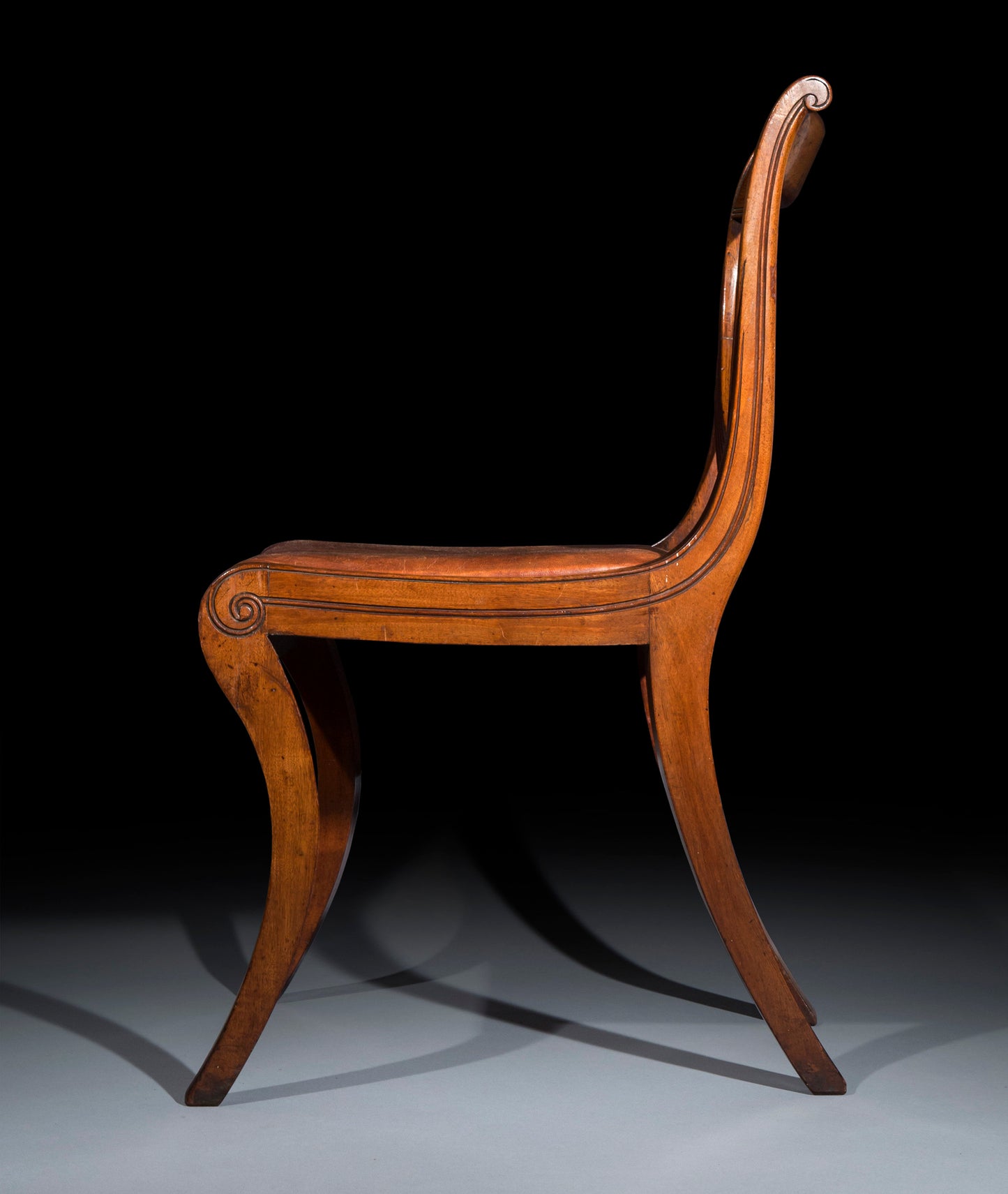 Set of Eight Regency Klismos Dining Chairs, attributed to Gillows