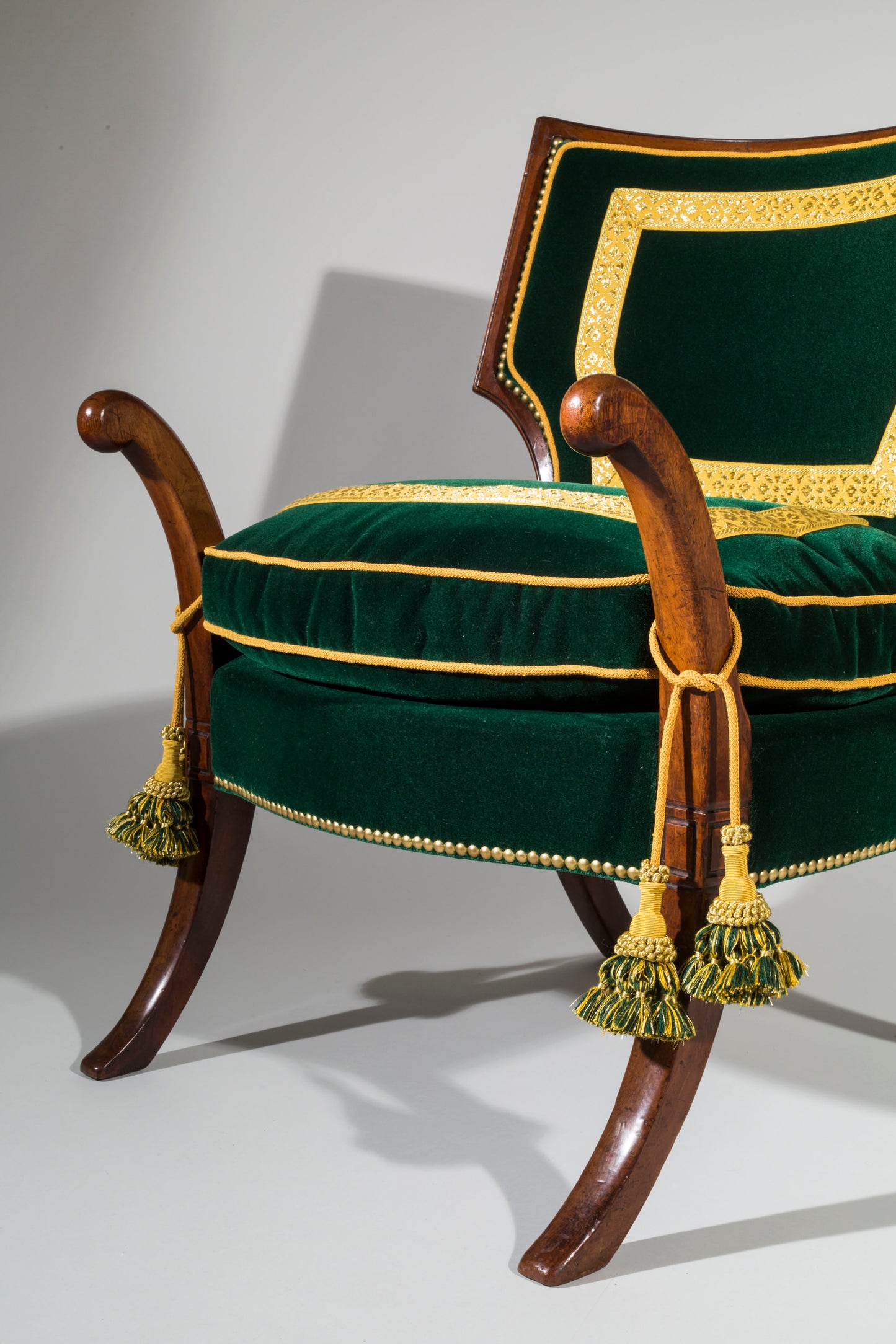 Rare Regency Officer's Klismos Armchair