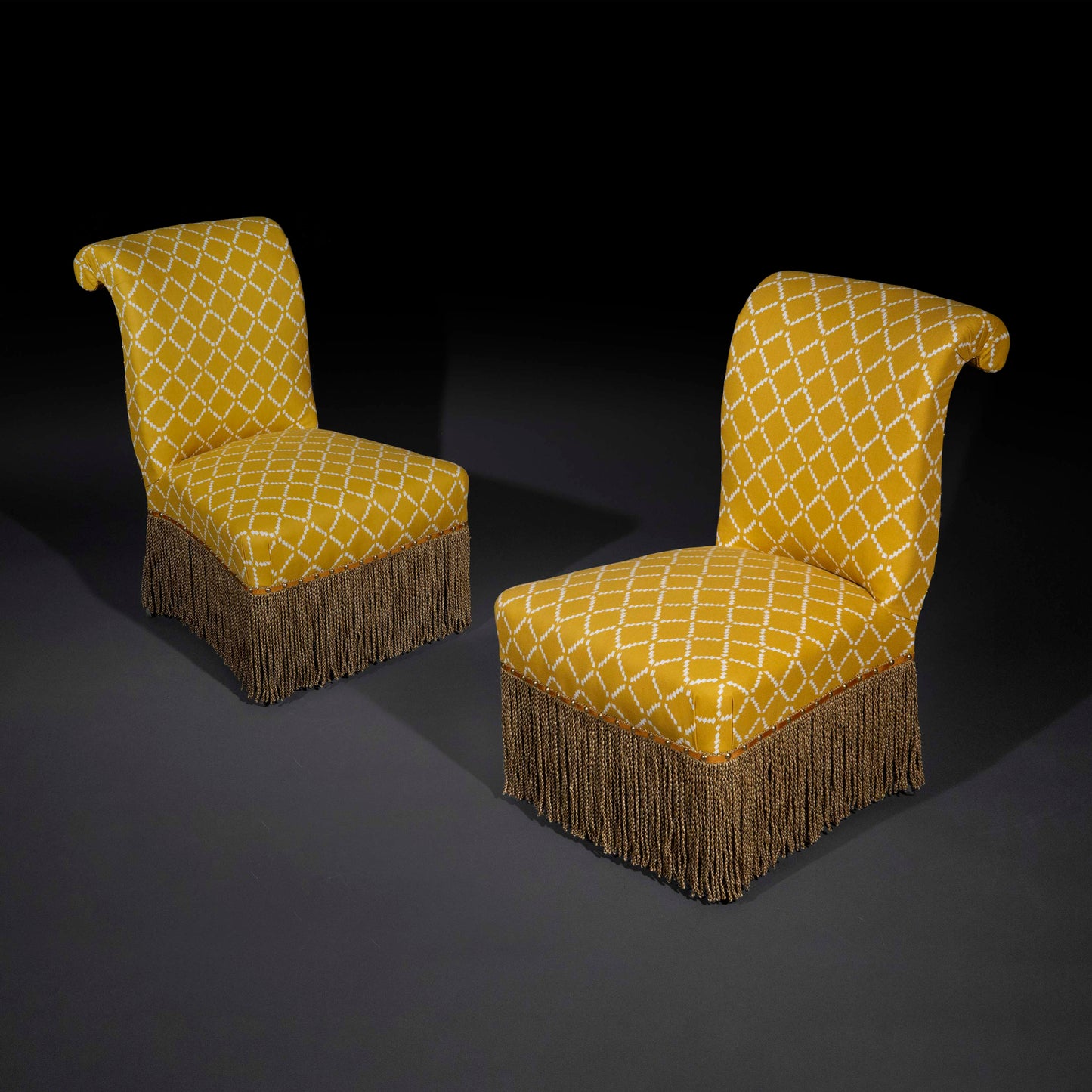 Pair of 19th Century Slipper Chairs