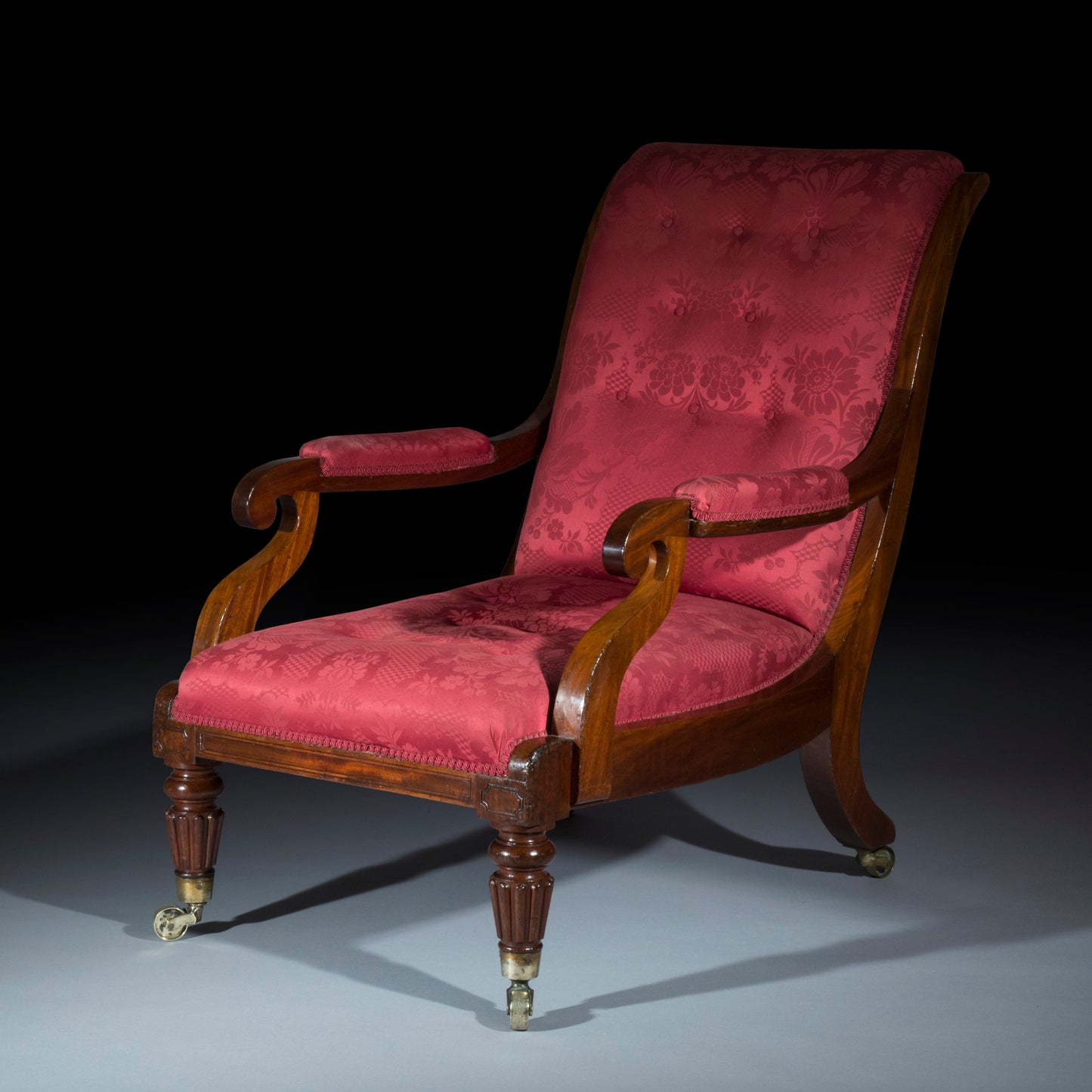 Large Regency Library Armchair, attributed to Gillows