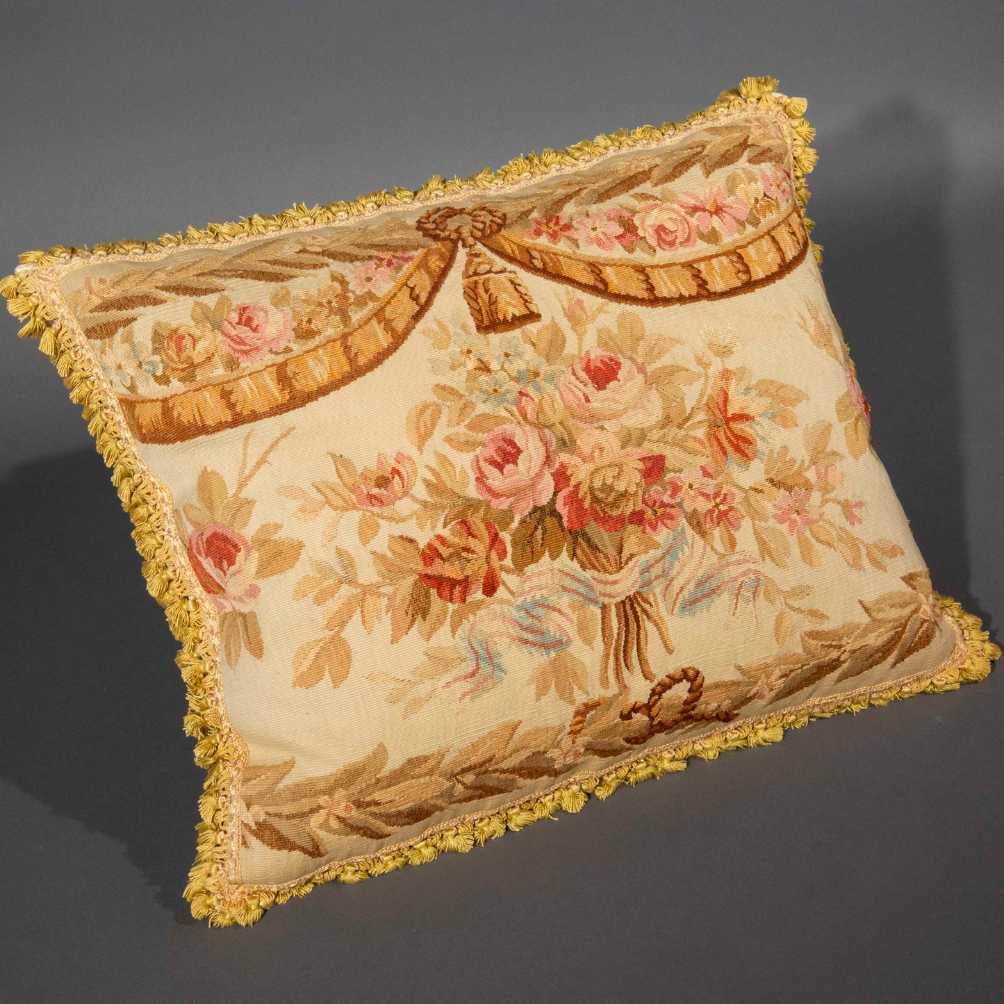 Large 18th Century Aubusson Tapestry Cushion