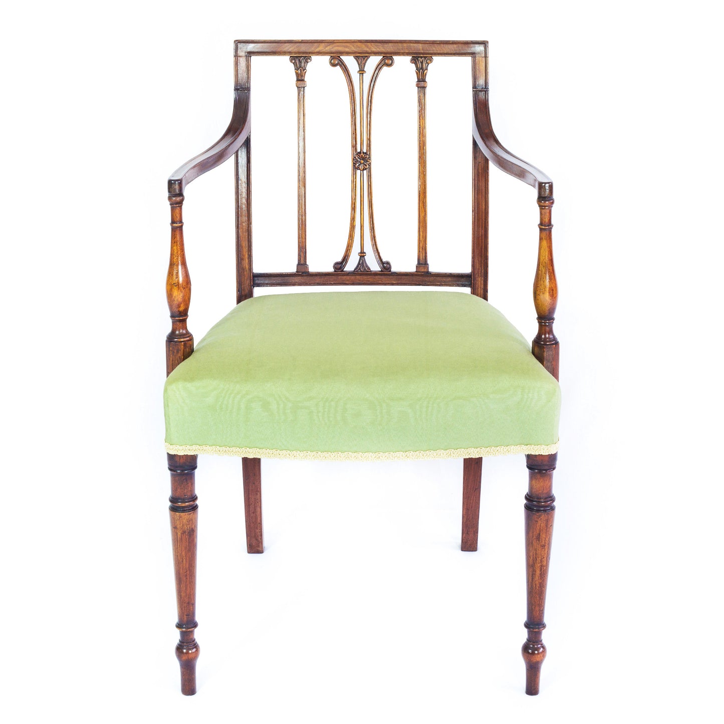 Fine Pair of George III Mahogany Armchairs