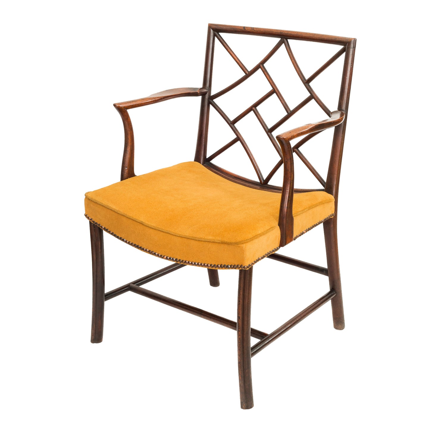Close Pair Of George III Mahogany Cockpen Armchairs