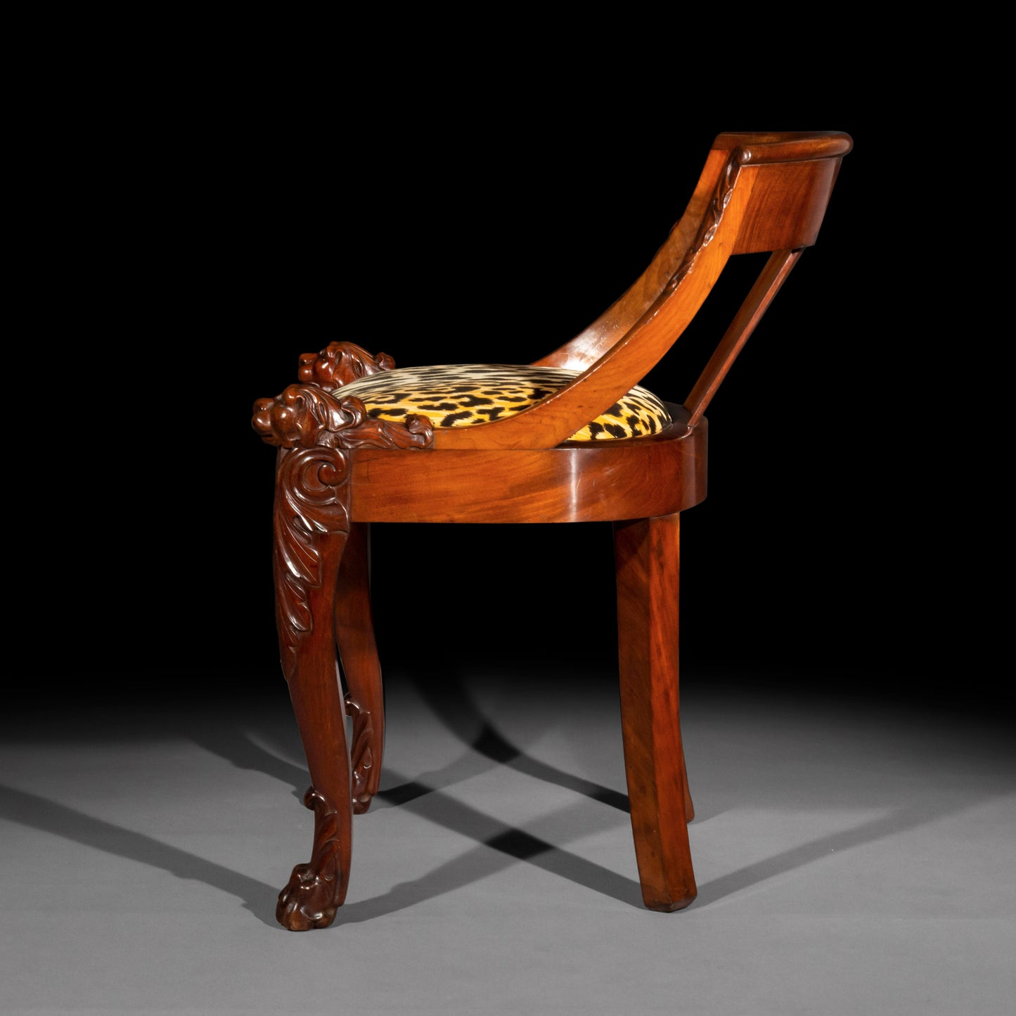 Pair of 19th Century Lions Head Chairs