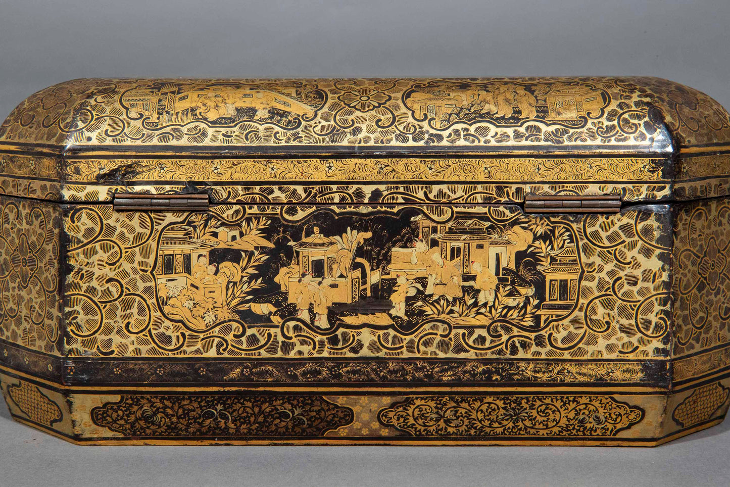 19th Century Chinese Lacquer Tea Caddy