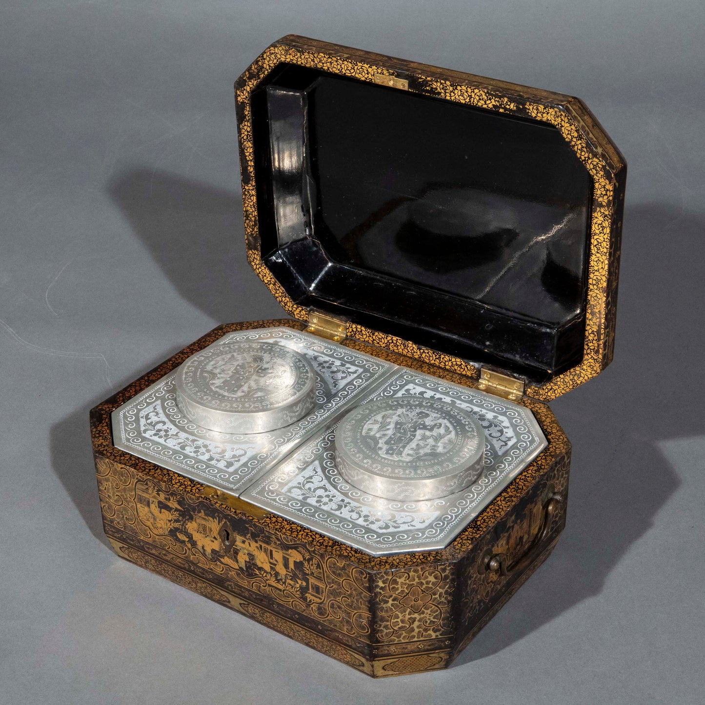 19th Century Chinese Lacquer Tea Caddy
