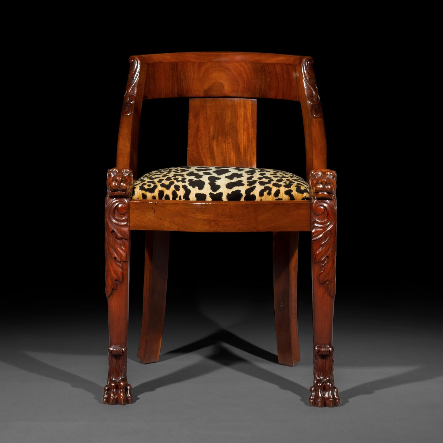 Pair of 19th Century Lions Head Chairs