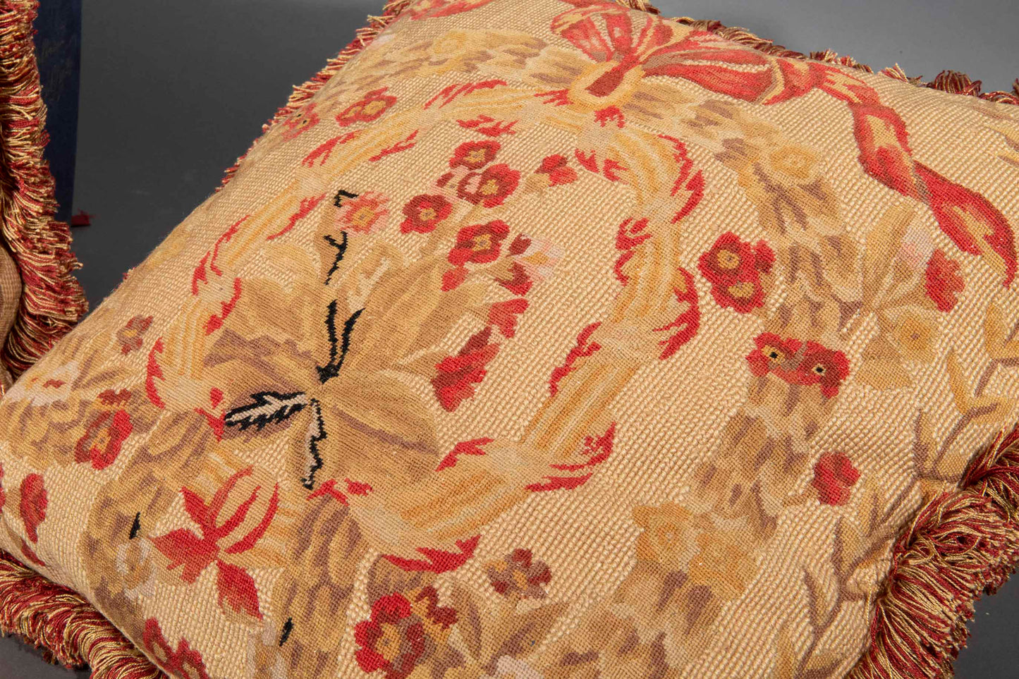 Pair of 19th Century Tapestry Cushions