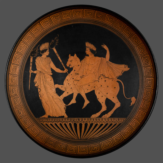 Massive Grand Tour Red Figure Pottery Charger