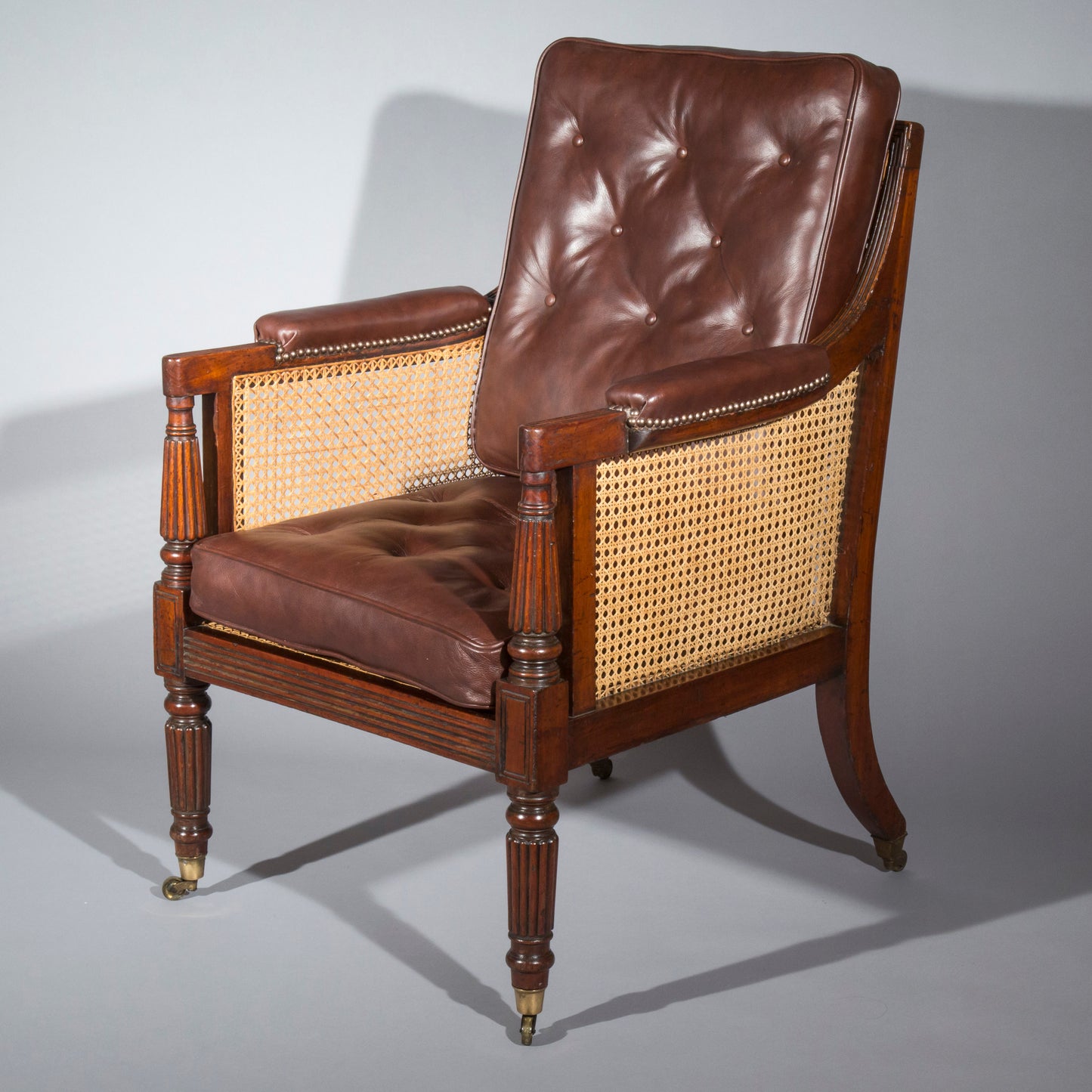 Regency Mahogany Library Armchair, attributed to Gillows