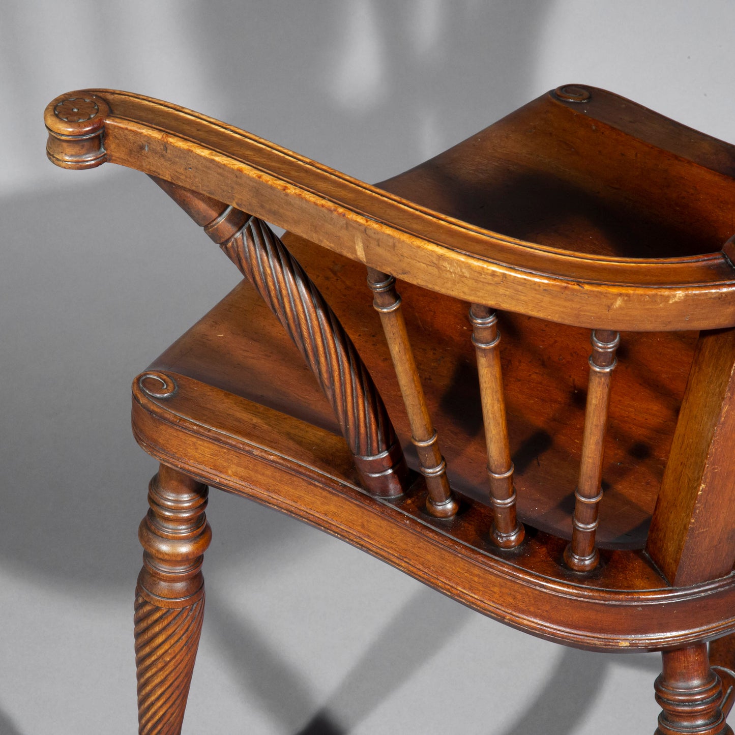 Fine Pair of Arts and Crafts Mahogany Windsor Armchairs