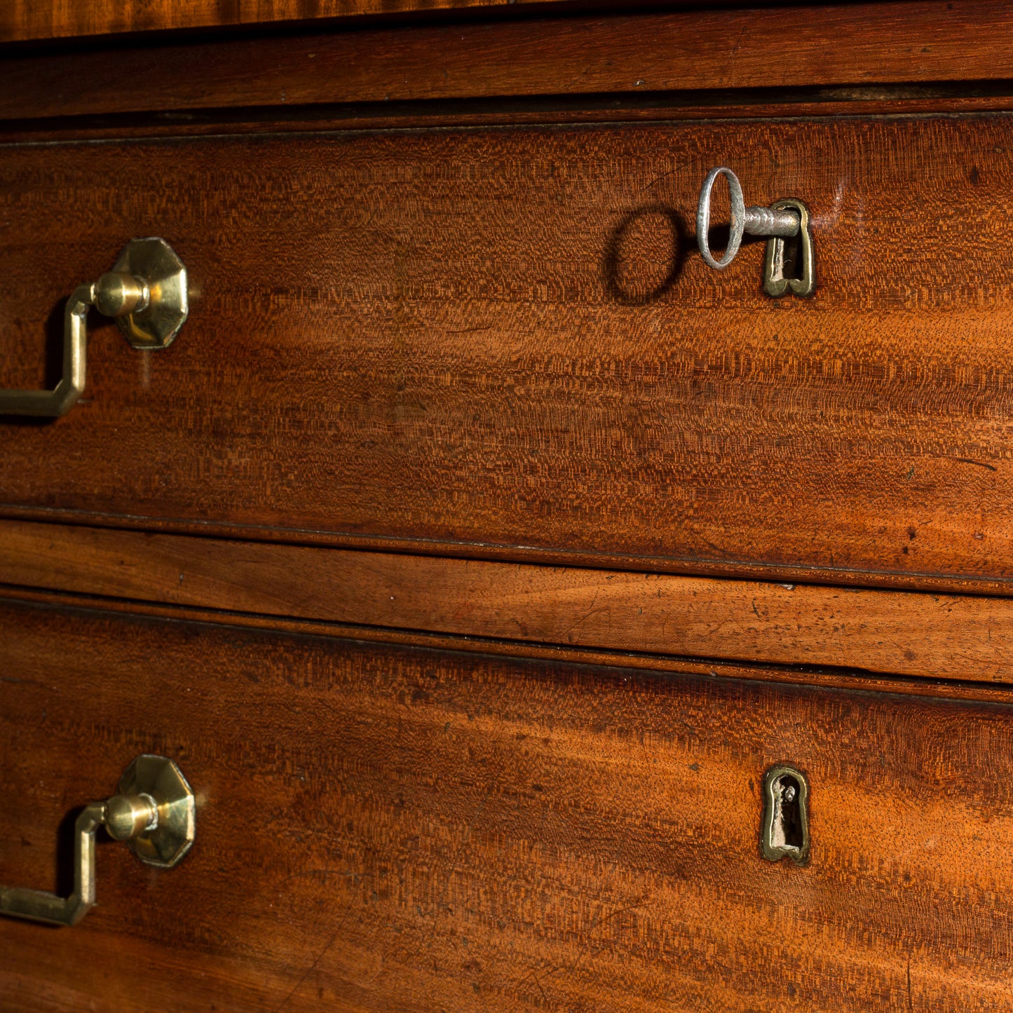Fine George III Mahogany Bow-Front Commode, Attributed to Gillows