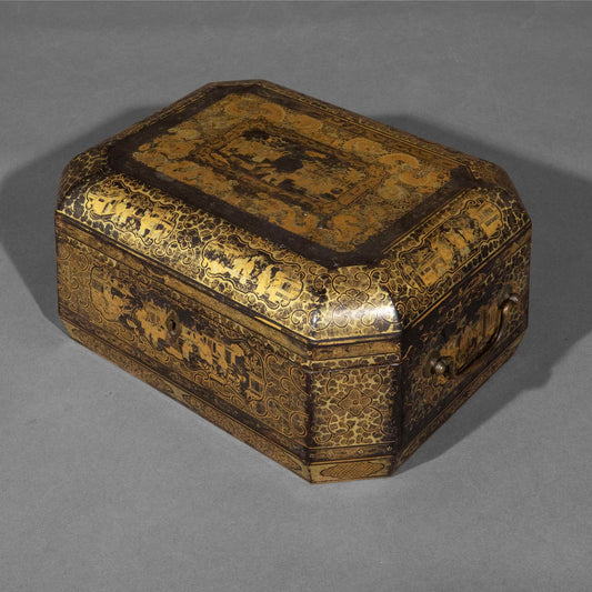 19th Century Chinese Lacquer Tea Caddy