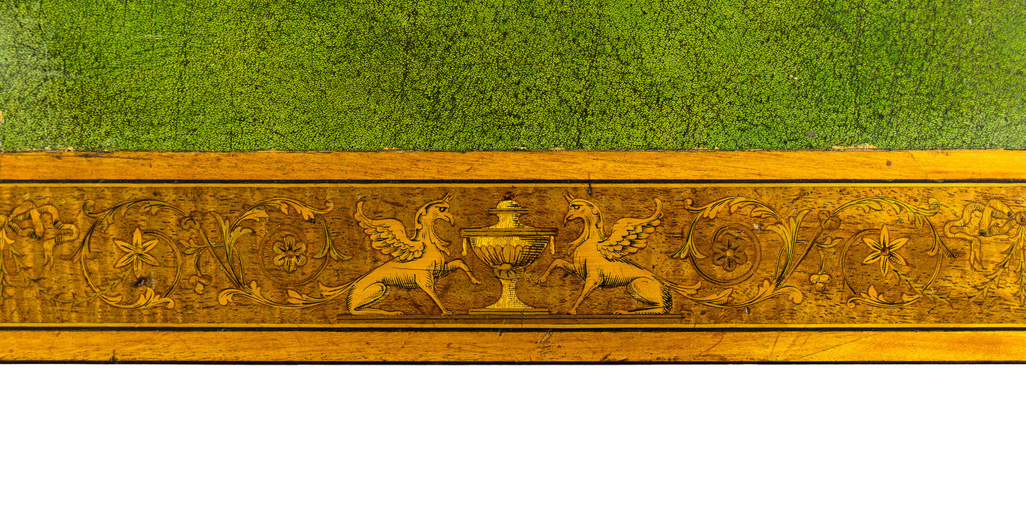 Exceptional Neoclassical Library Table by Howard & Sons