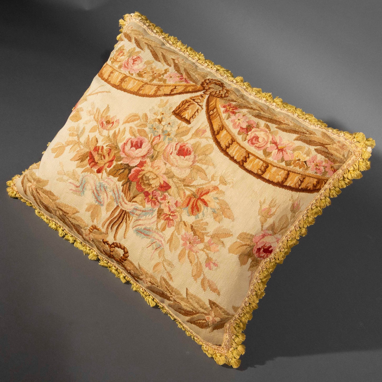 Large 18th Century Aubusson Tapestry Cushion