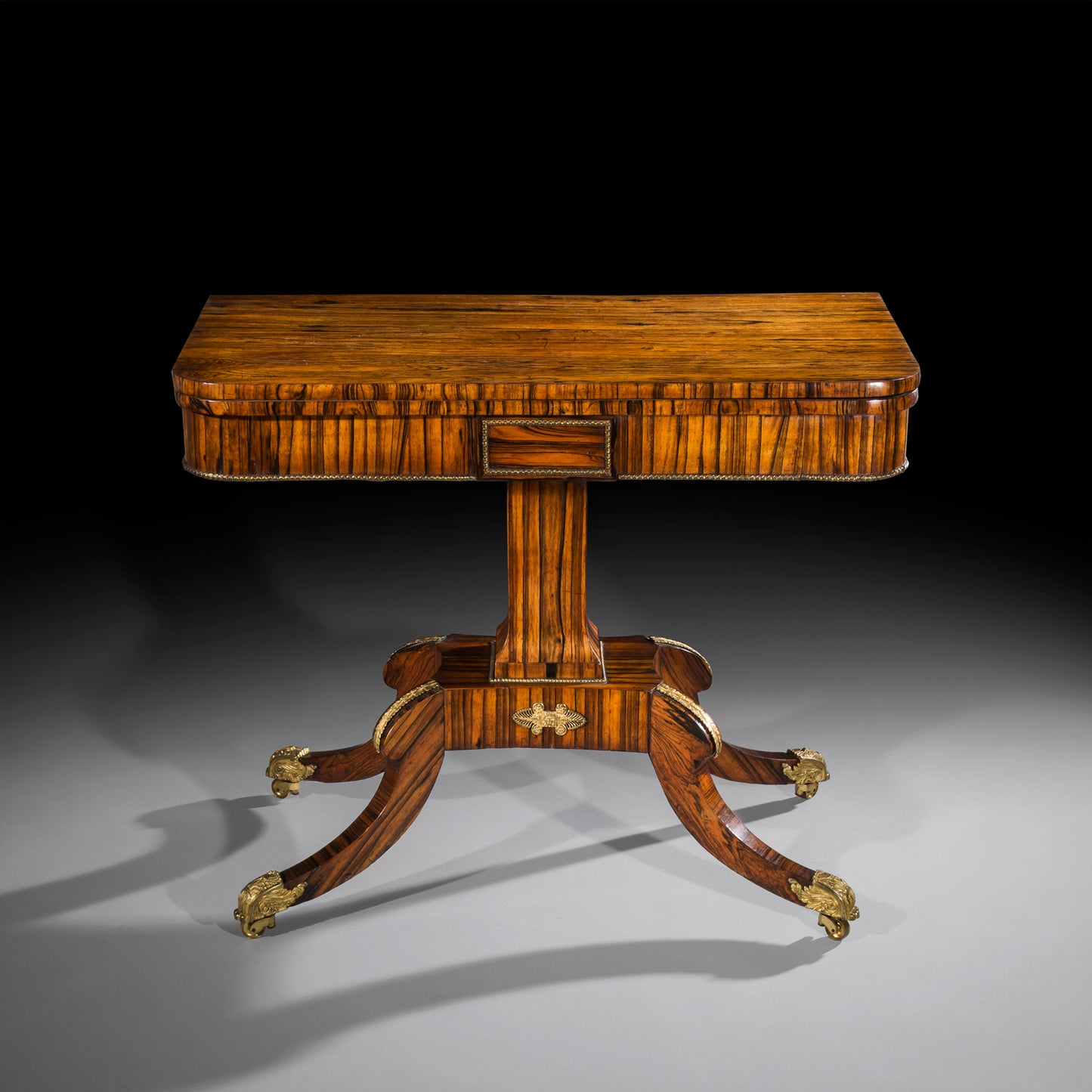 Regency Ormolu Mounted Calamander Card Table