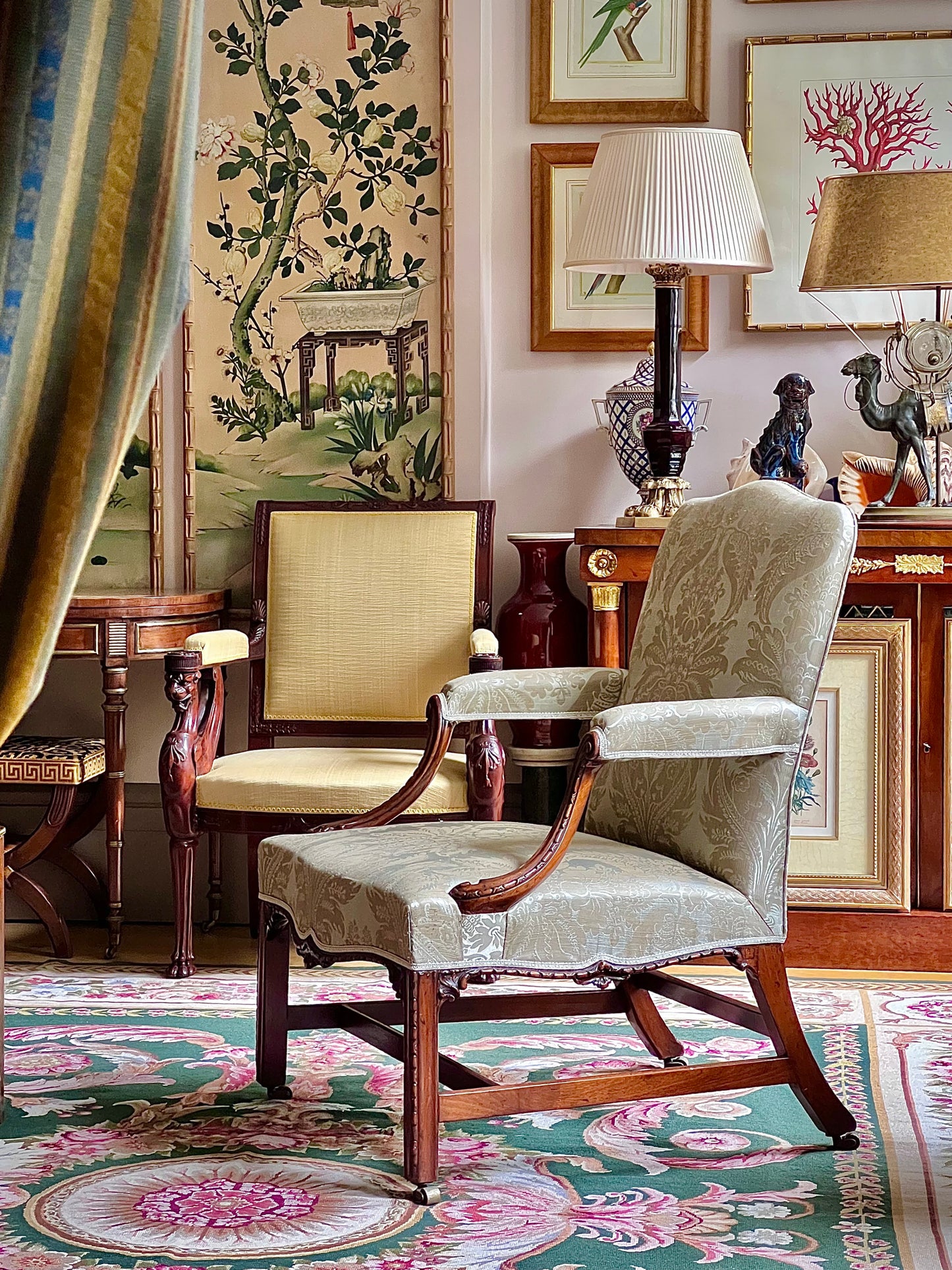 Fine Chippendale Gainsborough Armchair