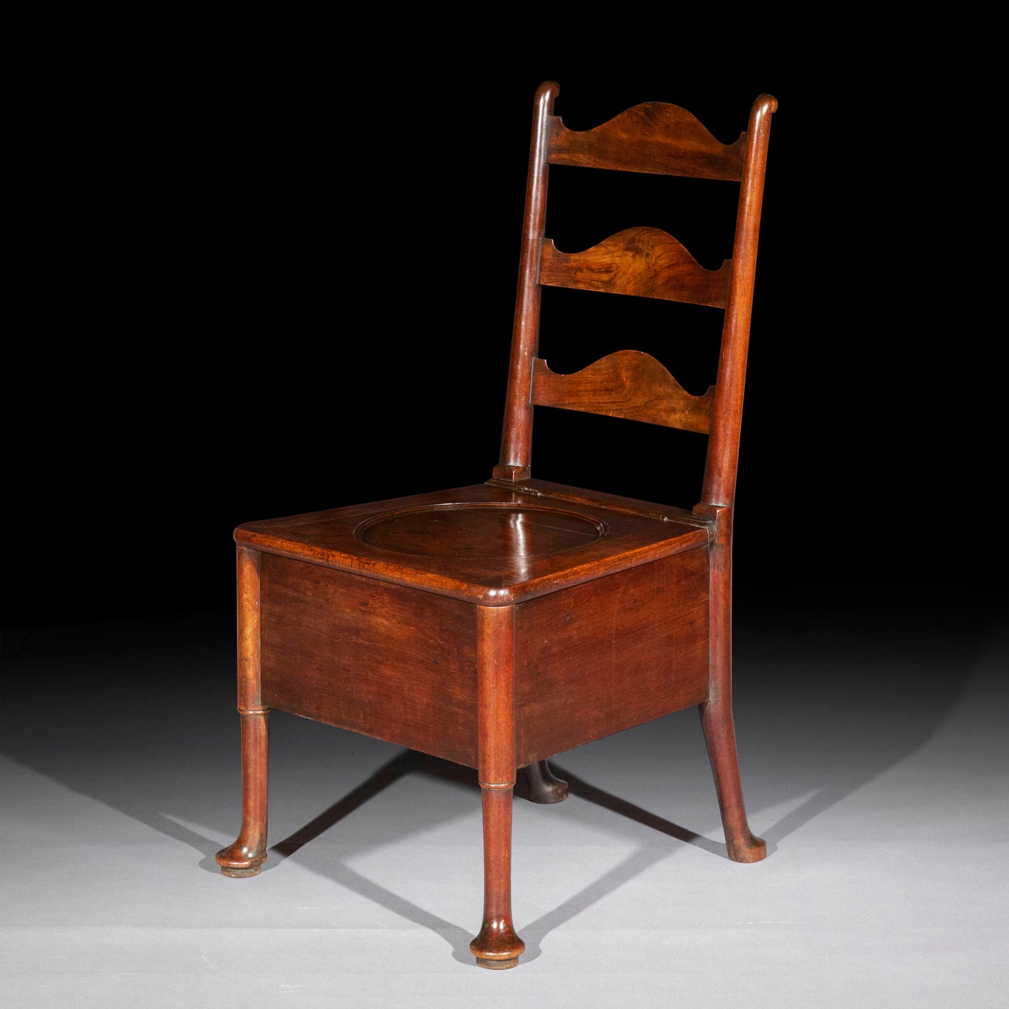 Pair of Early Georgian Walnut Hall Chairs