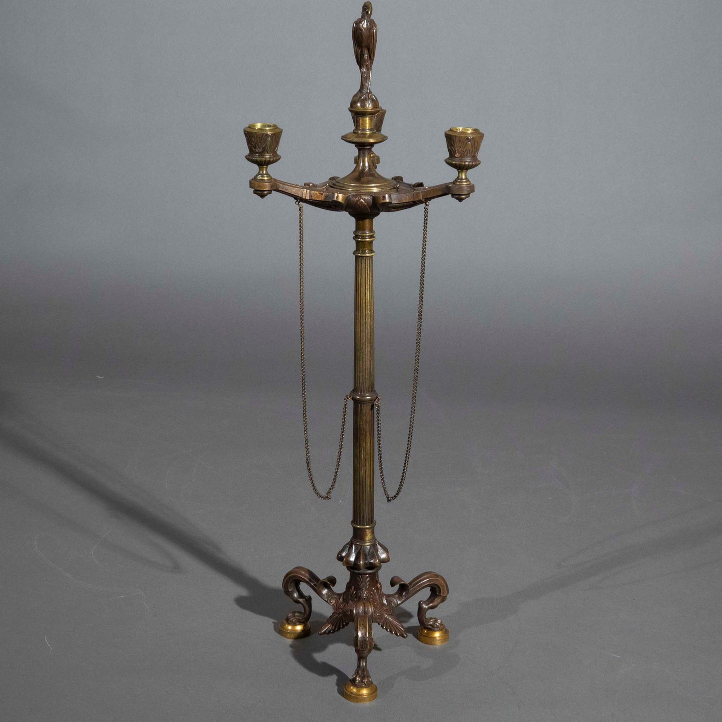 19th Century Bronze Etruscan Candelabrum