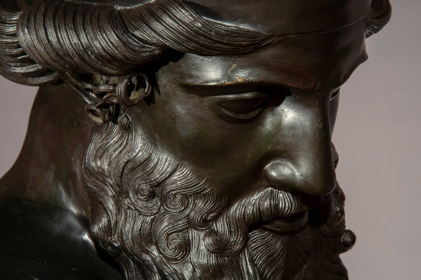 Grand Tour Bronze Bust of Dionysus of the Villa of the Papyri